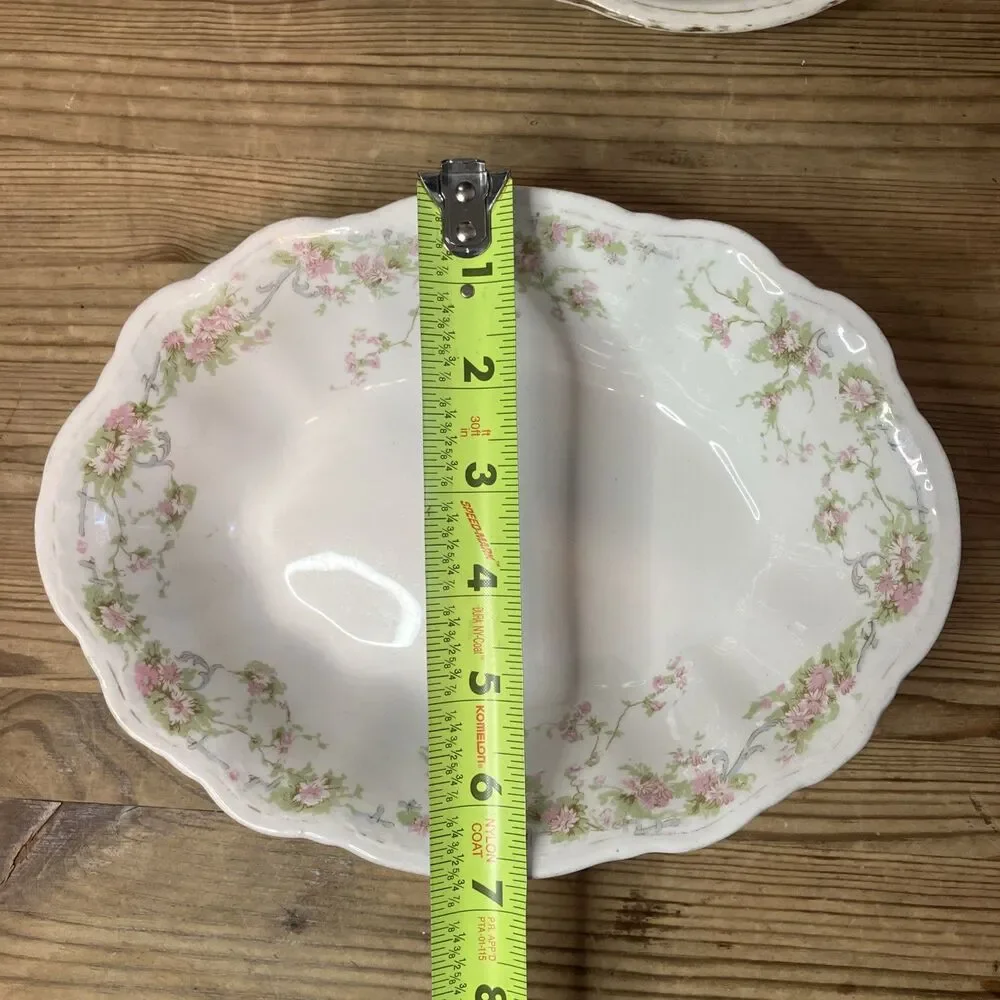 Antique Homer Laughlin HUDSON 2 Serving Bowls With 1 Under Plate Floral Pattern